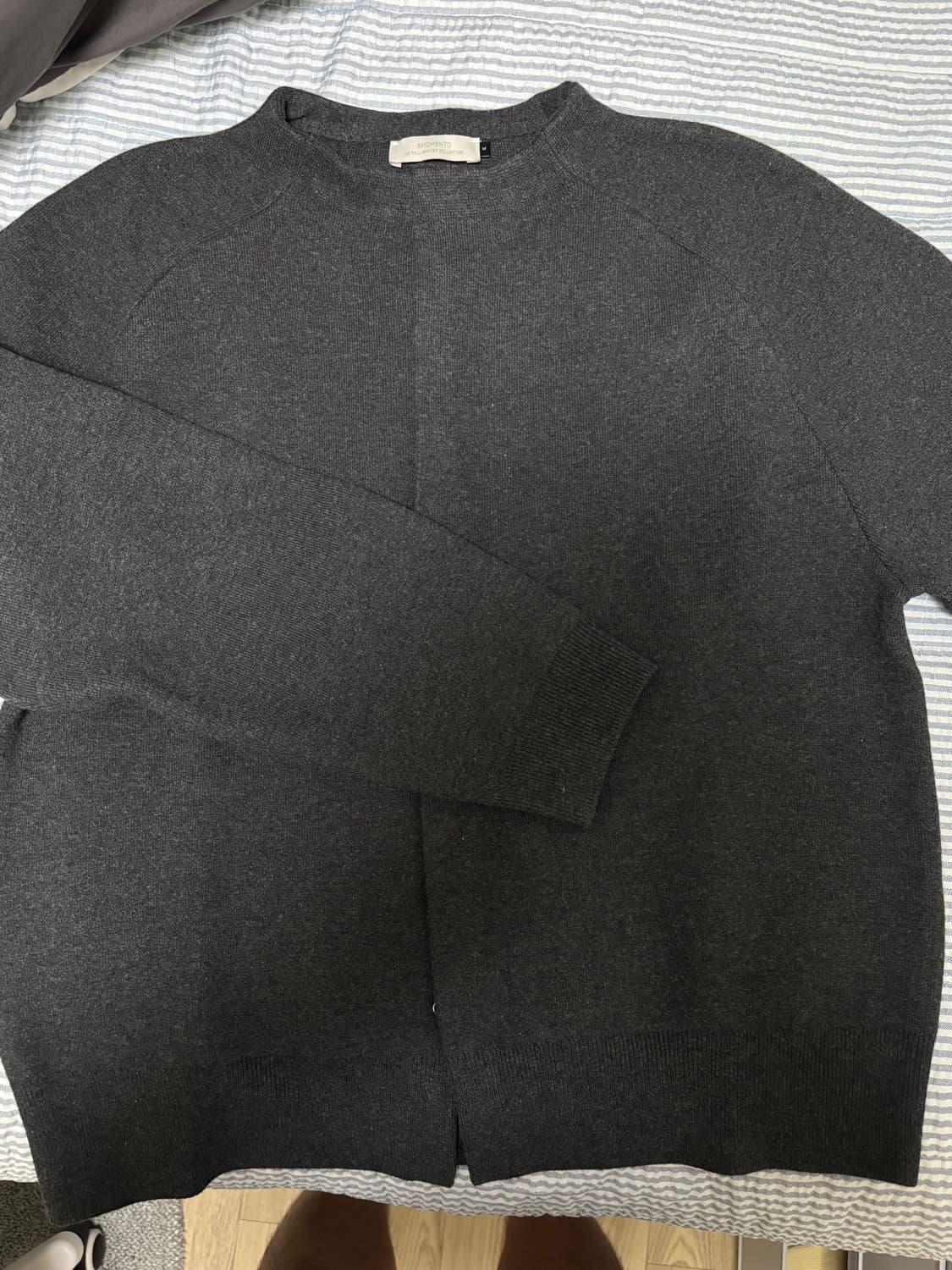 아모멘토 라운디드 가디건 차콜-M 상품이미지1
