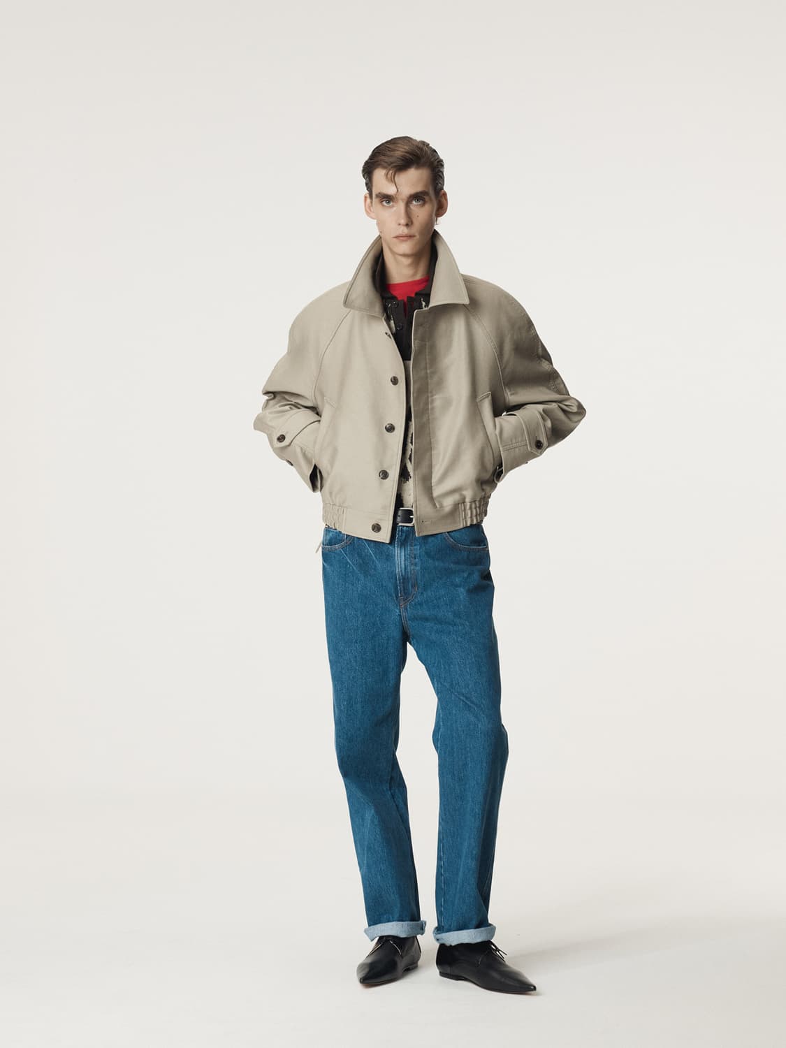 [정가이하판매] 렉토 25FW 레글런 슬리브 코튼 점퍼 라이트 타우페 상품이미지3