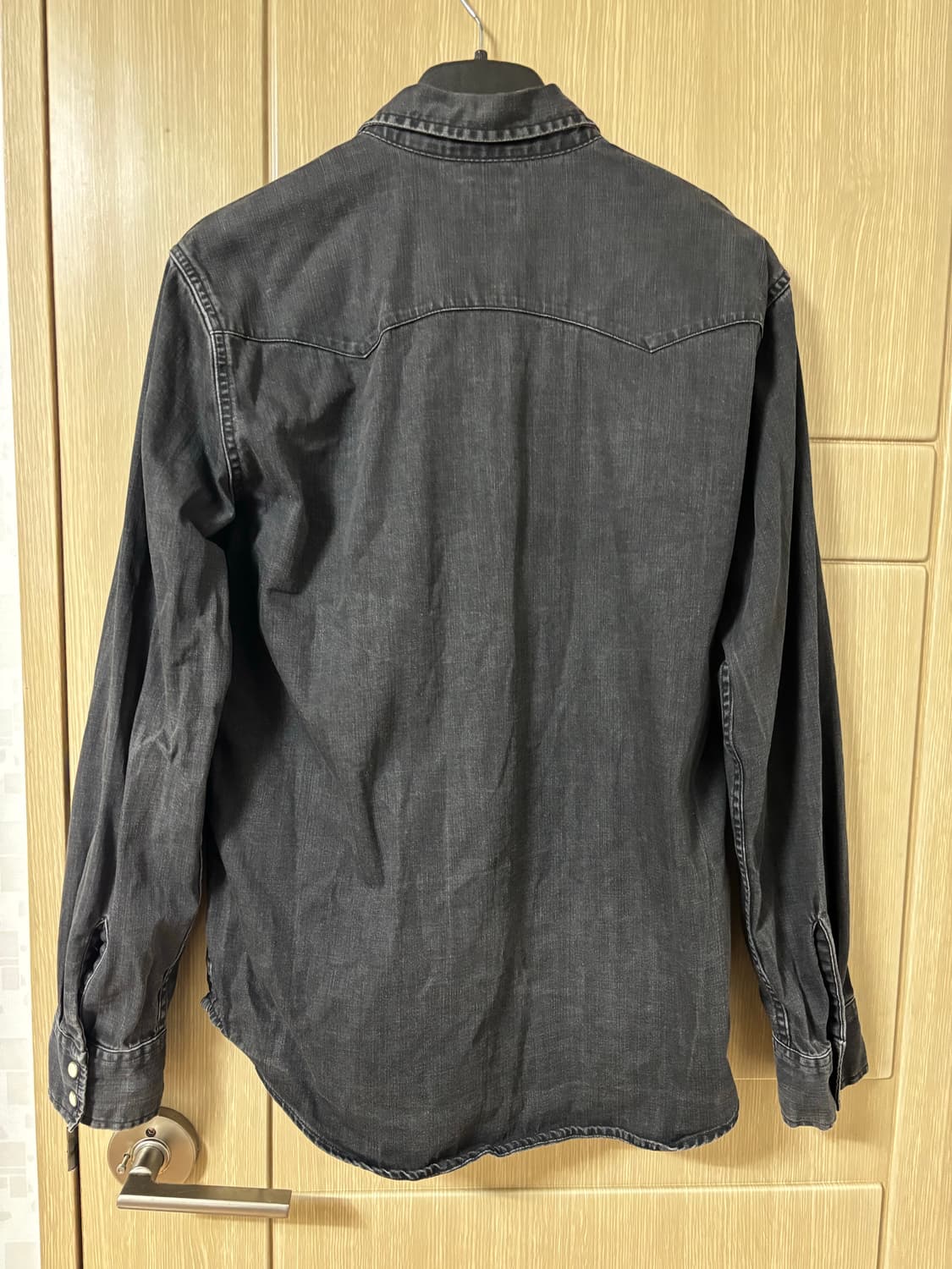 리바이스 웨스턴 데님 셔츠 블랙 상품이미지5