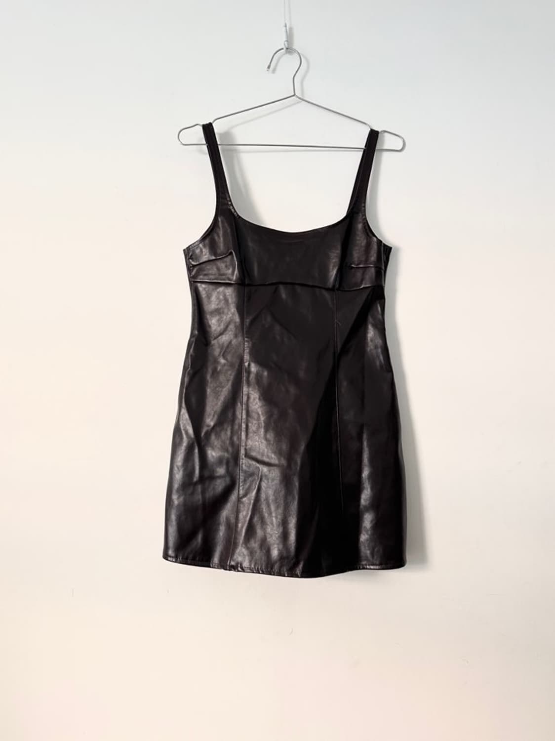 Leather layered mini ops / burgundy 상품이미지1