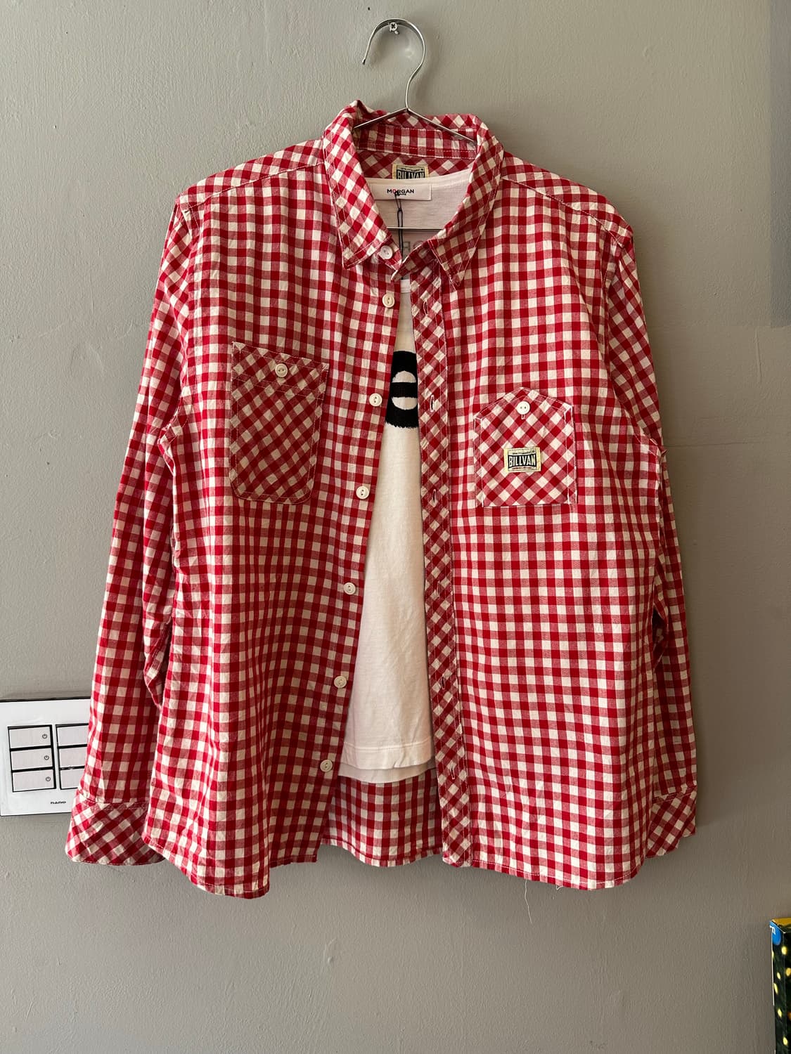 BILLVAN check  pocket-P shirt 상품이미지1