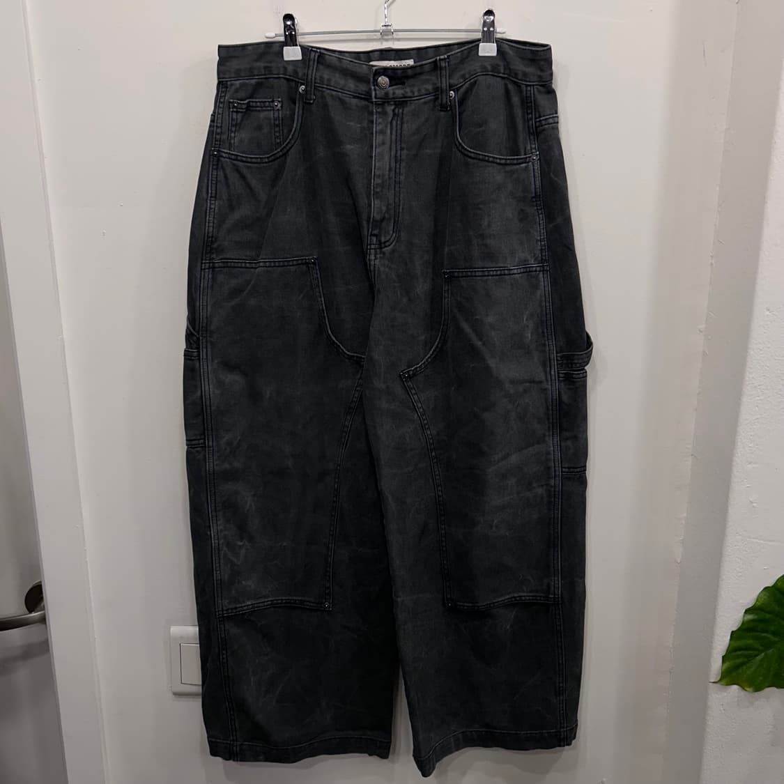 어널러코드 회청 더블니 카펜더 와이드팬츠 상품이미지2