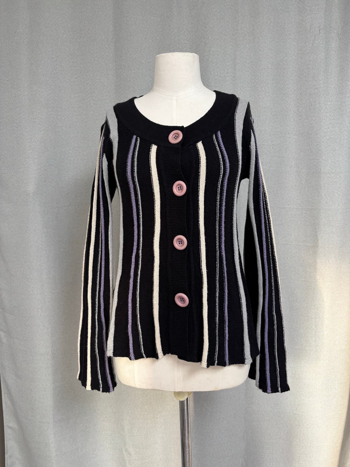  멀티 믹스 빅 버튼 빈티지 가디건 상품이미지1