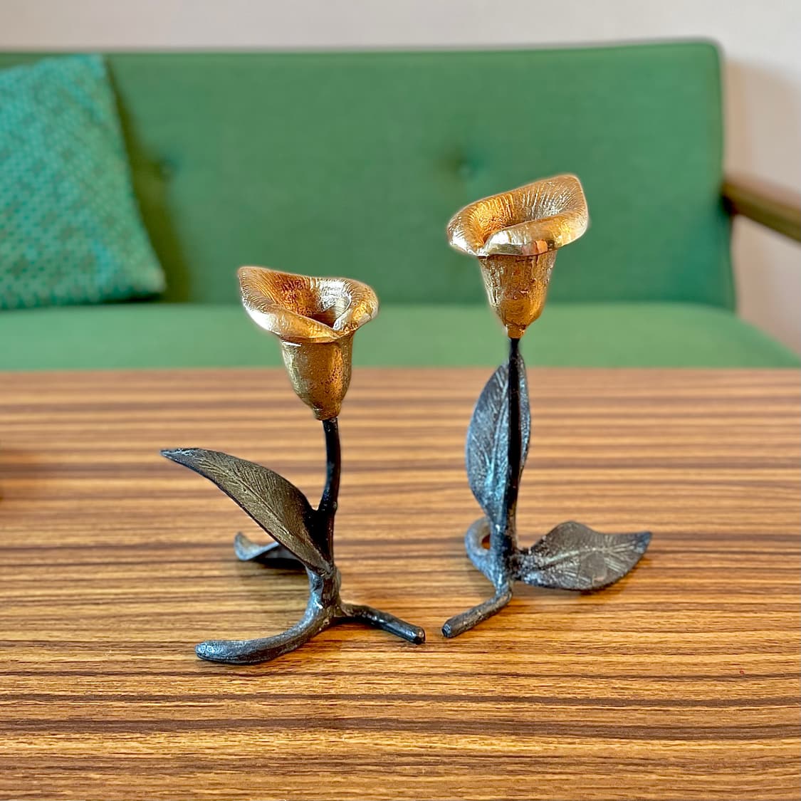 [USA 미드센추리 빈티지] 앤틱 브라스 & 브론즈 캔들홀더 상품이미지2