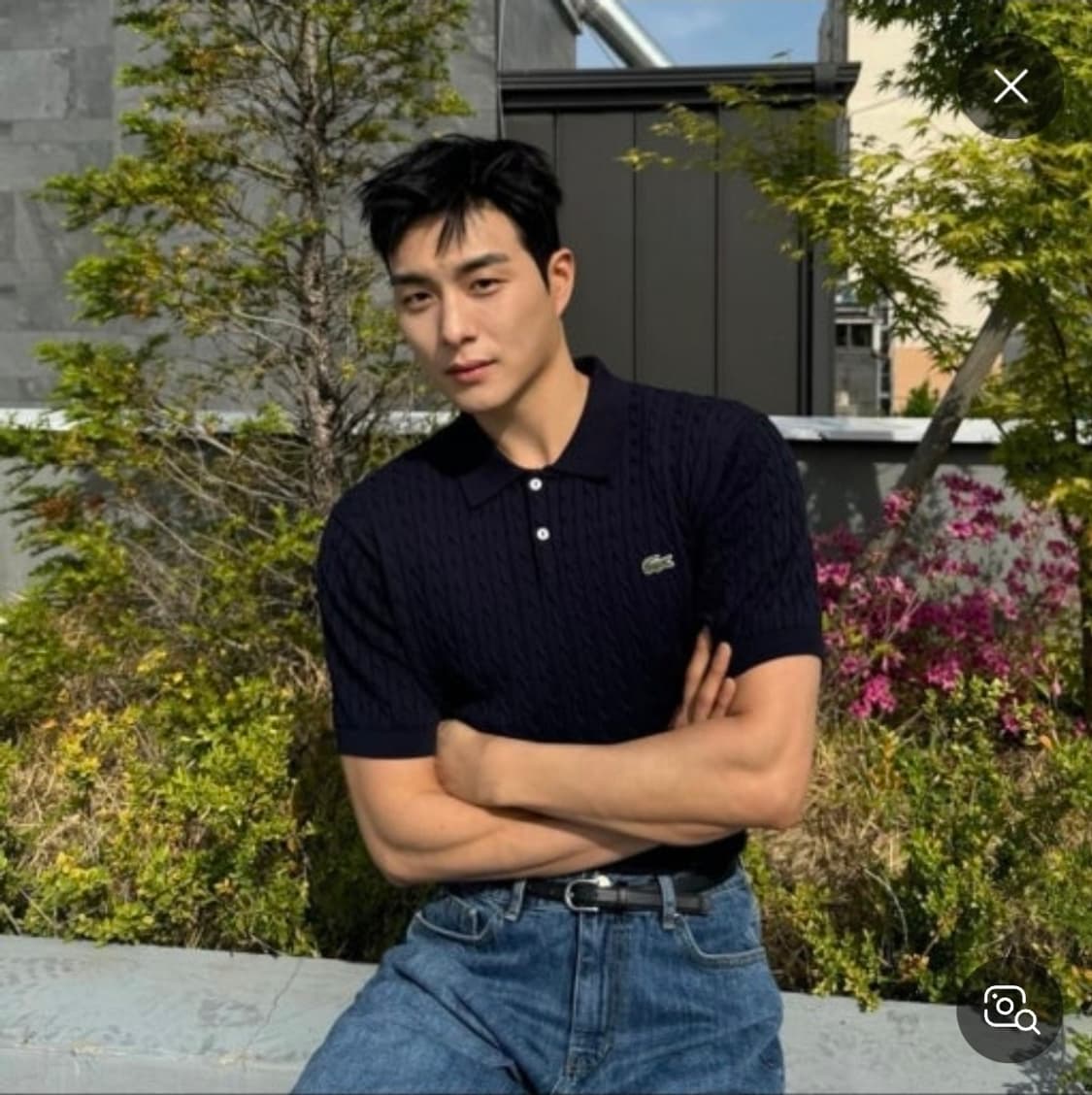 라코스테 케이블 반팔카라니트 네이비4새제품 상품이미지3