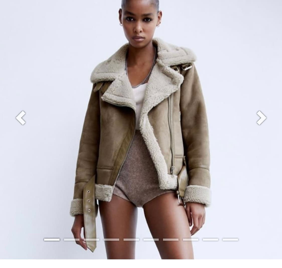 여성 자라 ZARA 스웨이드 무스탕 자켓 S 상품이미지6