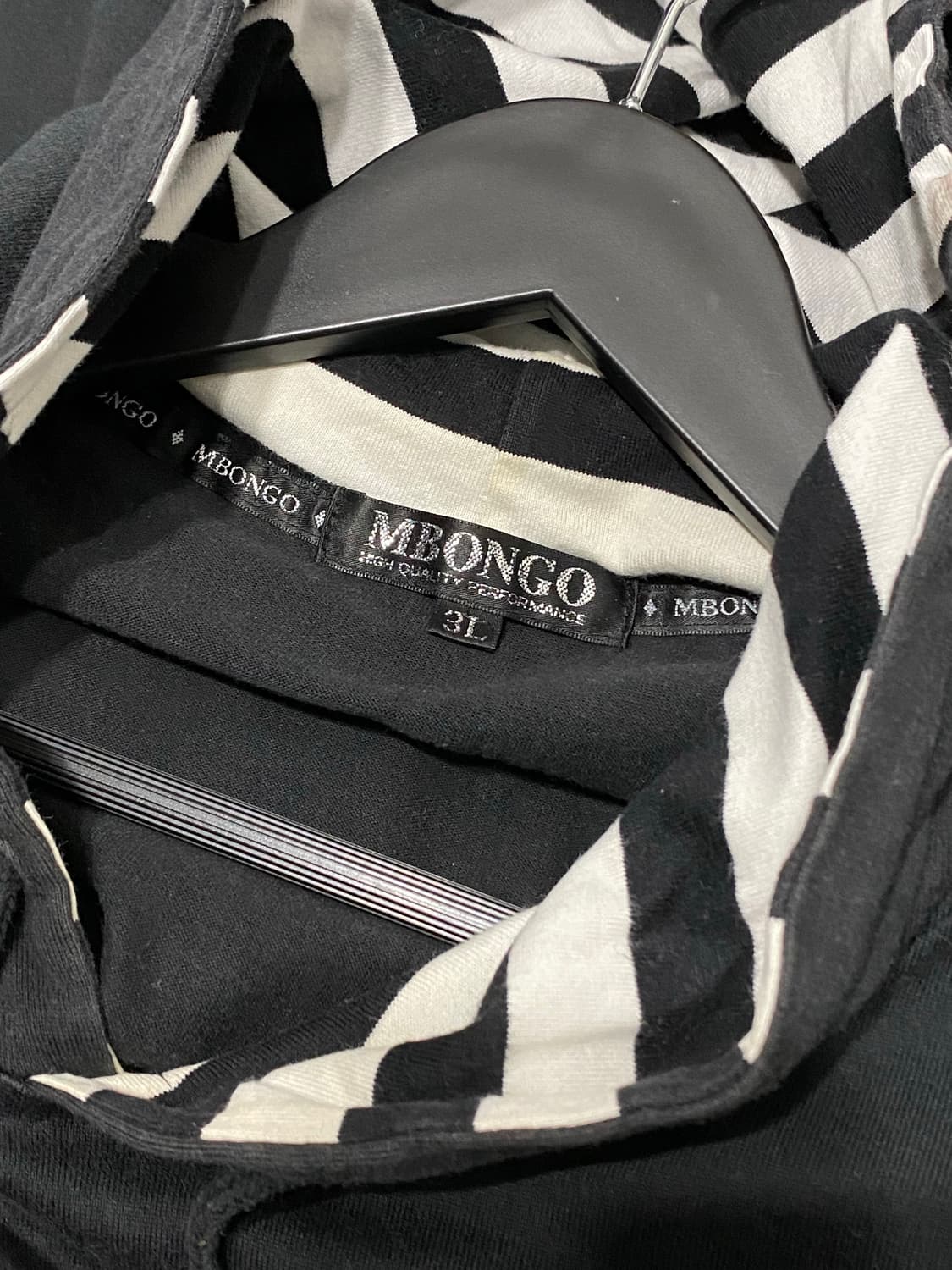 Mbongo 단가라 레이어드 후드티셔츠 상품이미지7