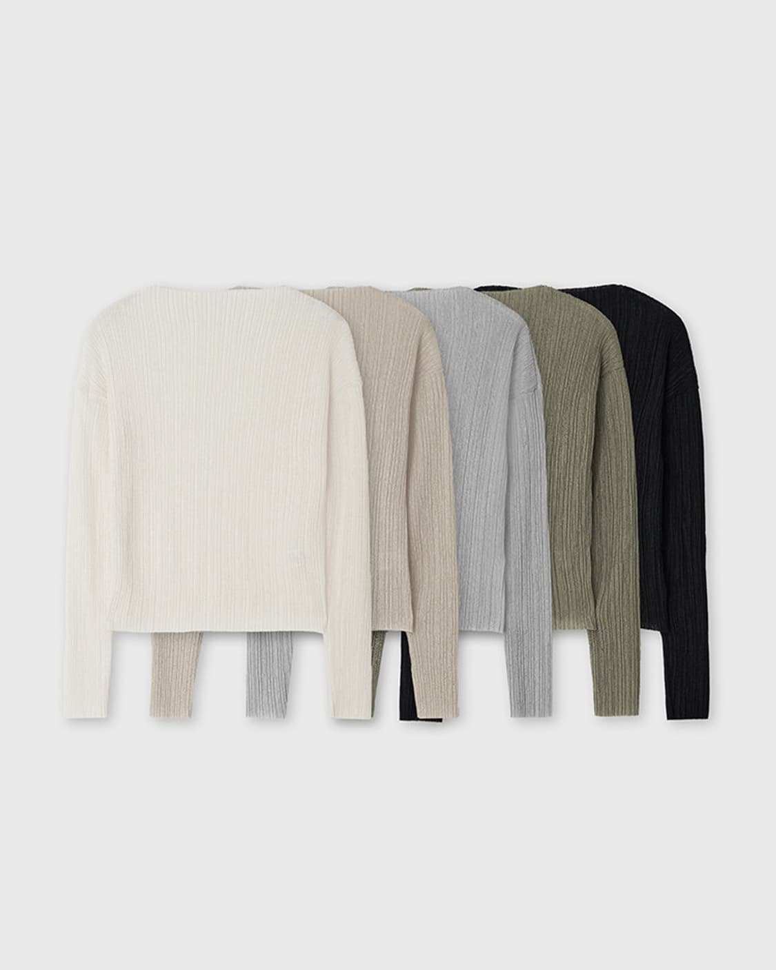 딥그레이 언더스탠딩 플리츠 긴팔 티셔츠 상품이미지5