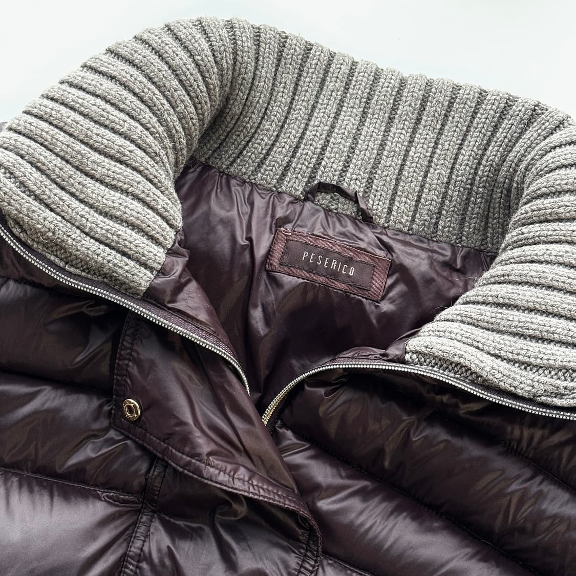 페세리코 니트 카라 구스 다운 베스트 상품이미지2