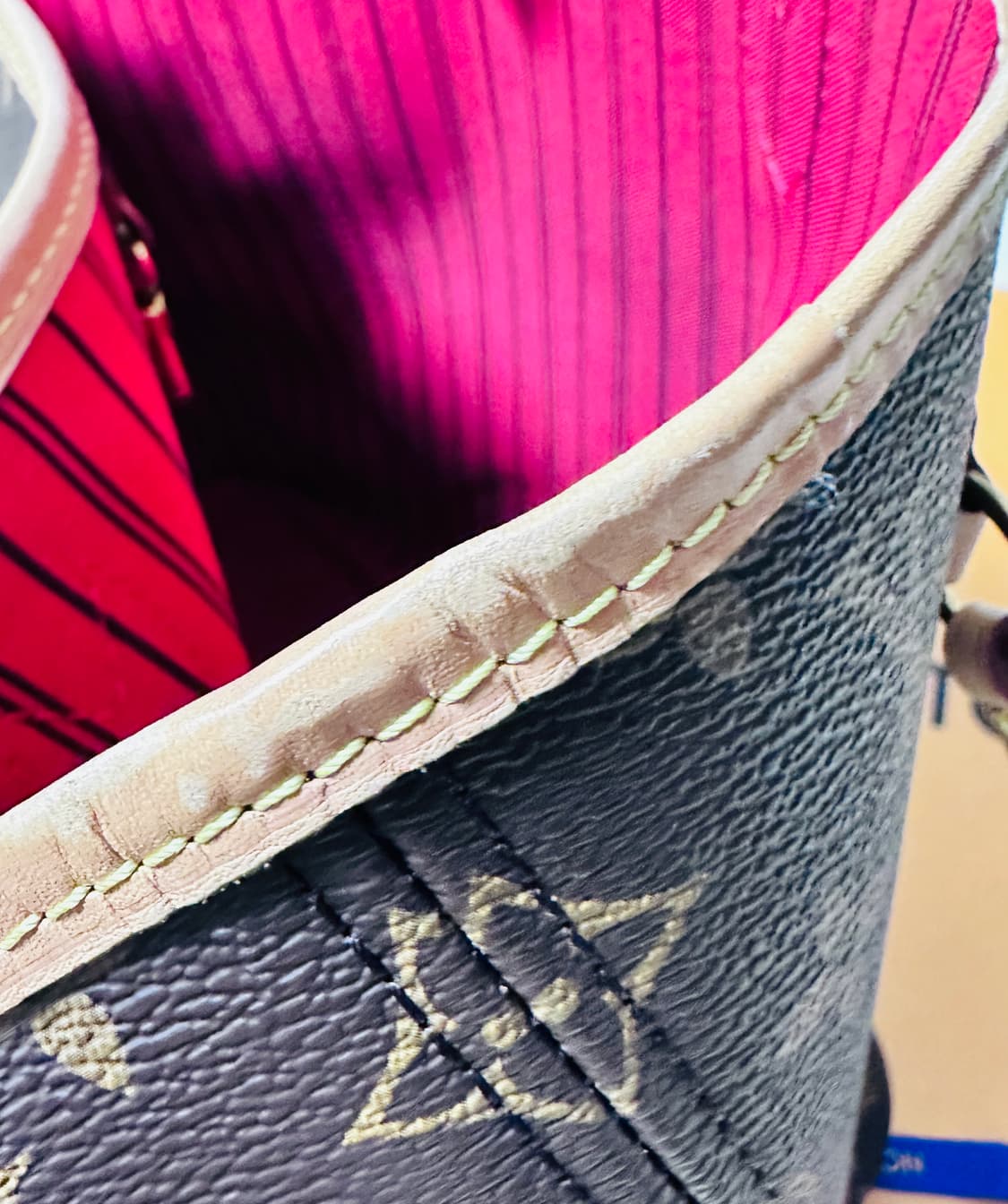 루이비통 네버풀mm 풀구성 정품 내피 레드 상품이미지3