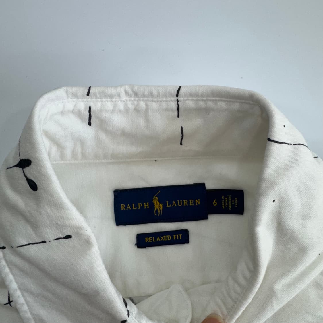 Polo 폴로 블랙 포니 패턴 화이트 셔츠 상품이미지5