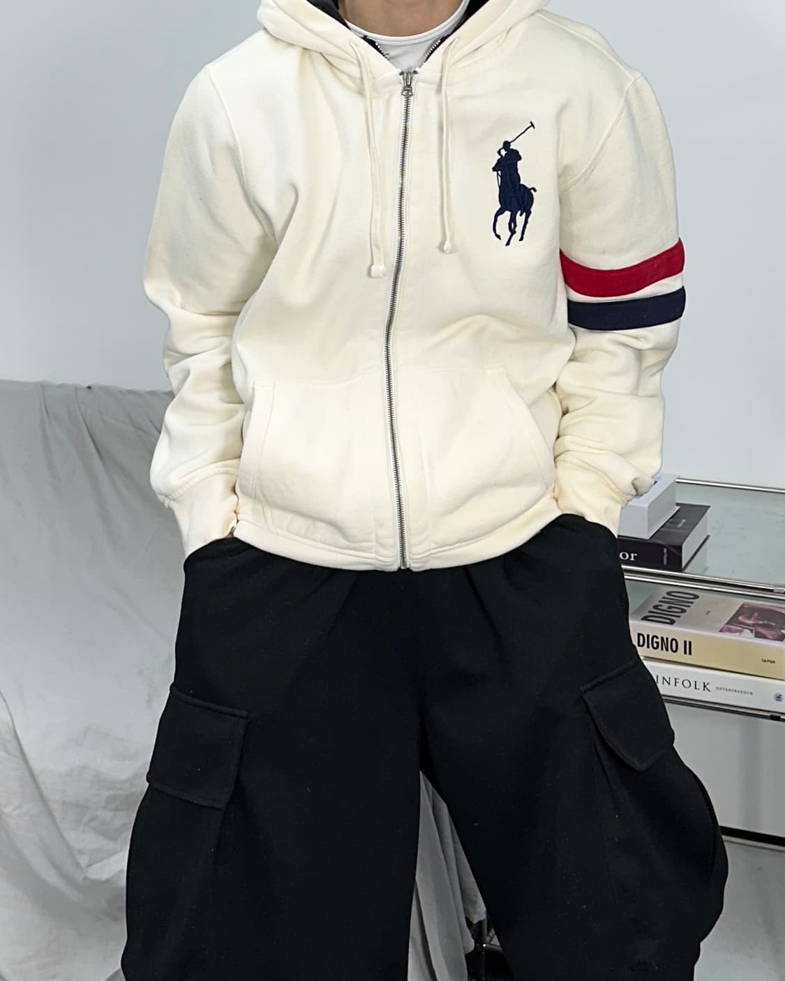 폴로 랄프로렌 빅포니 써멀 후드집업 L 상품이미지1