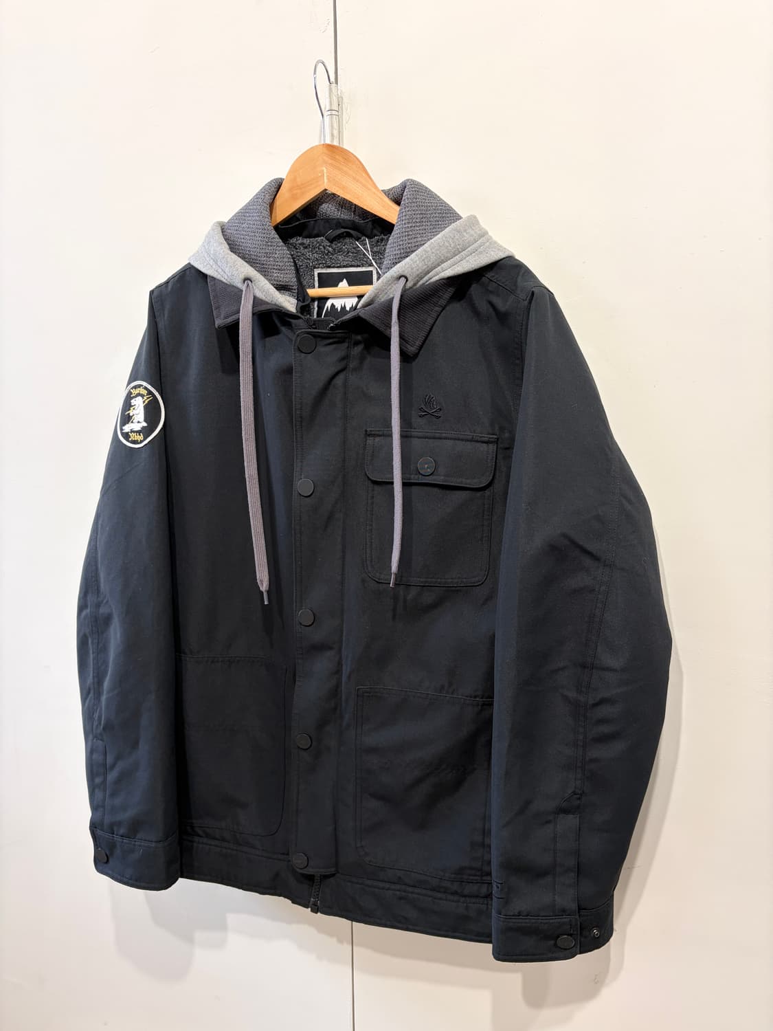 네이버후드 x 버튼 후드 워크 자켓 상품이미지3