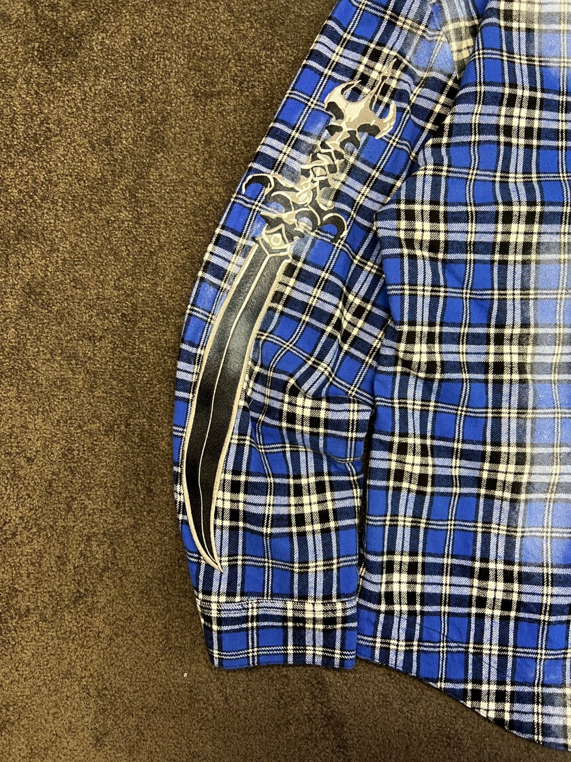 Thug Club 체크 그래픽 셔츠 상품이미지3