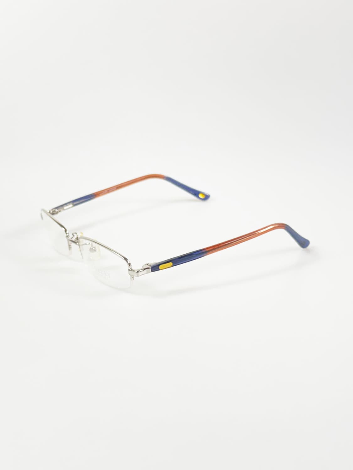 LUXURY EYEWEAR 실버 반무테 스퀘어 메탈 빈티지 안경 상품이미지3