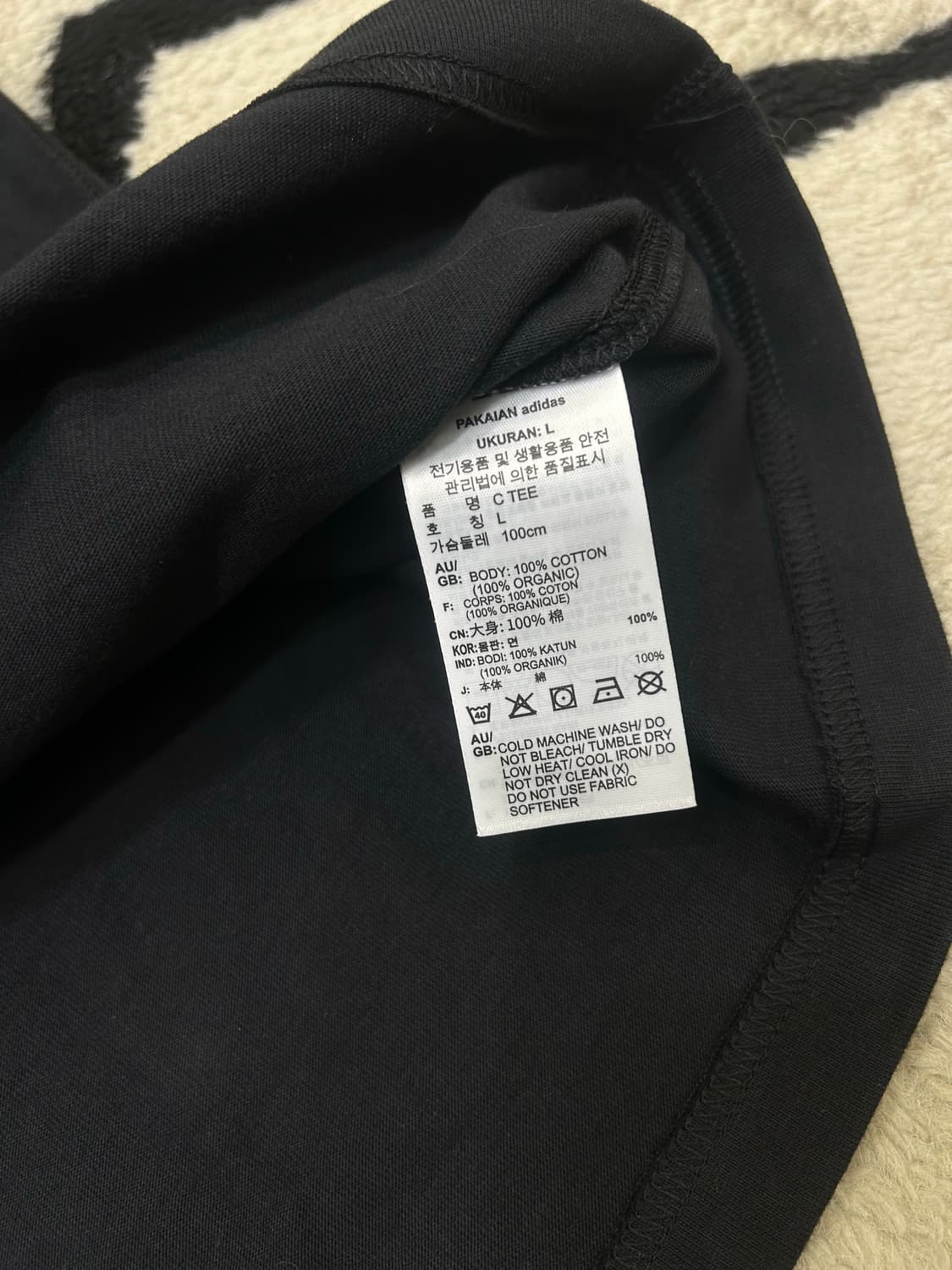 [L]아디다스 컨템포 햄버거 반팔/블랙 상품이미지5