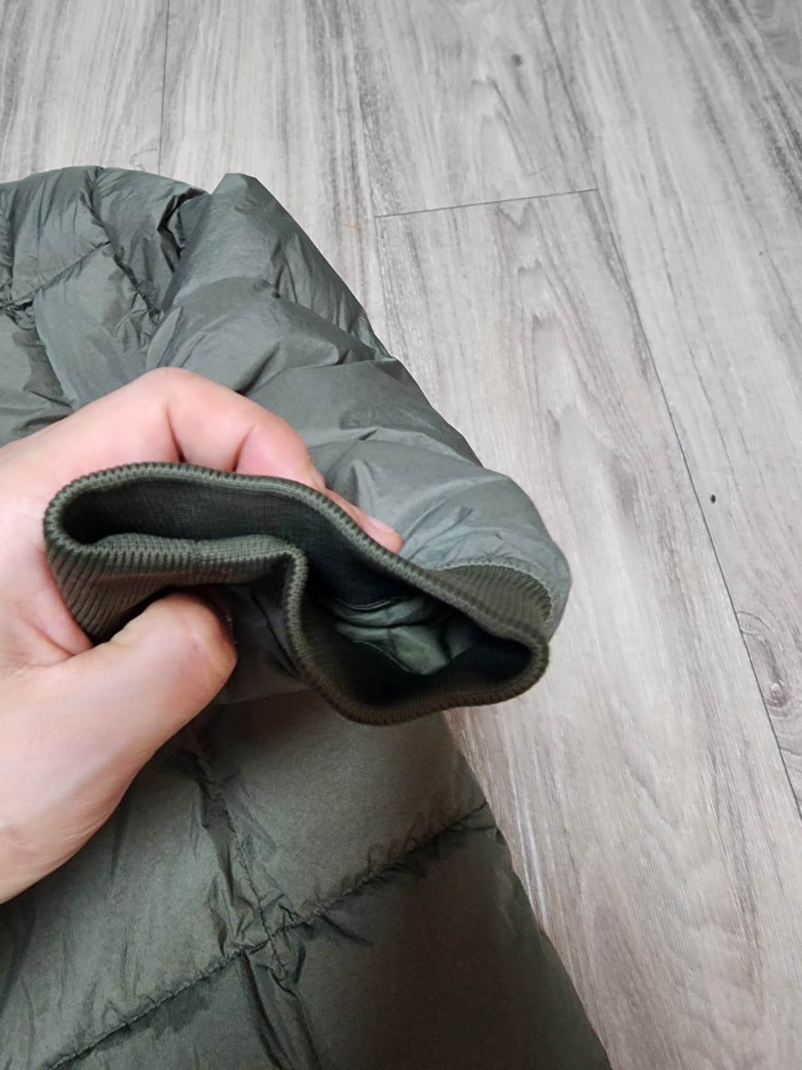 [M]스톤아일랜드/19FW크링클랩스 버머 숏 다운패딩 카키 상품이미지5