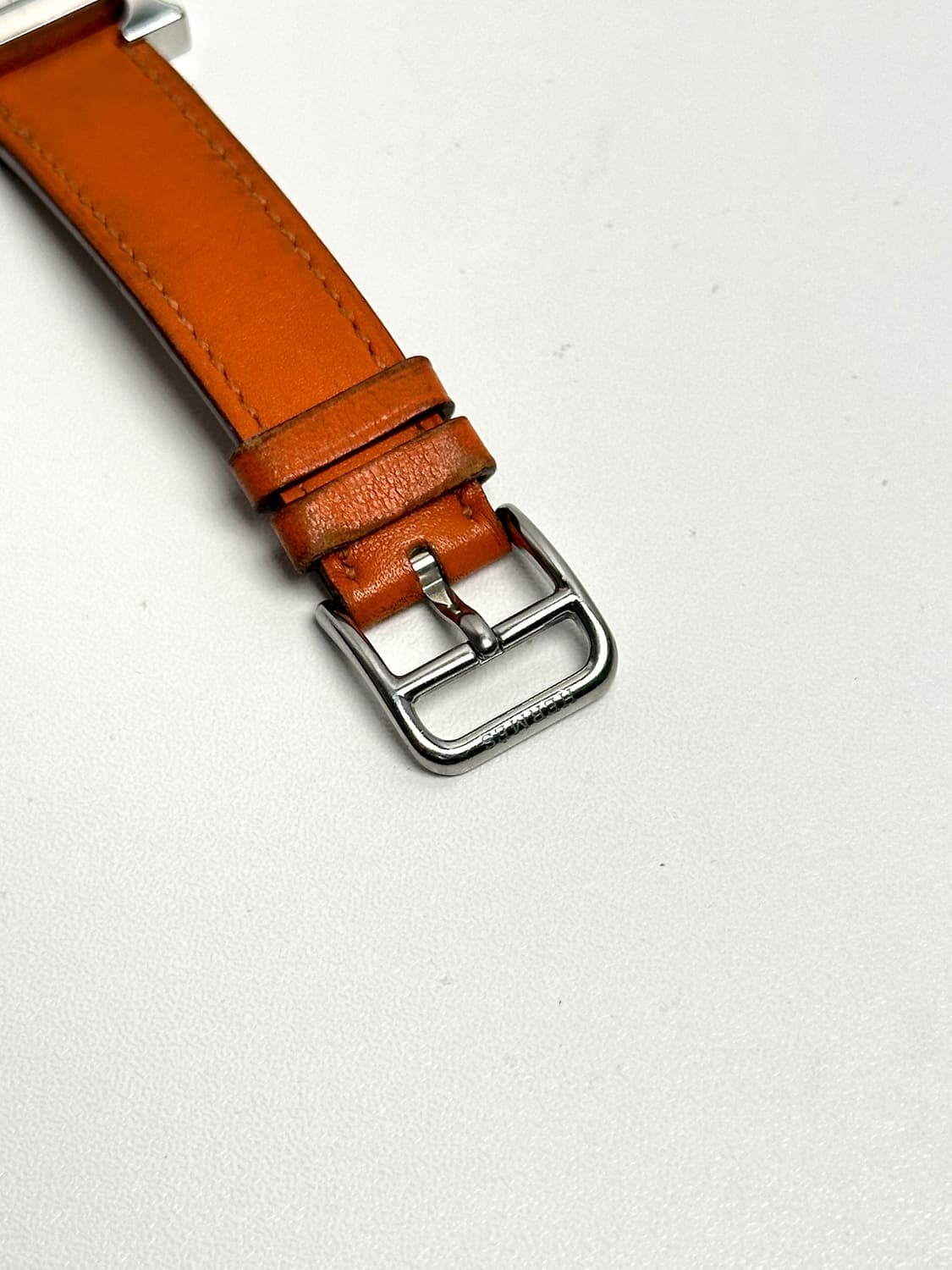 에르메스 H아워 오렌지 가죽 여성 시계 상품이미지5