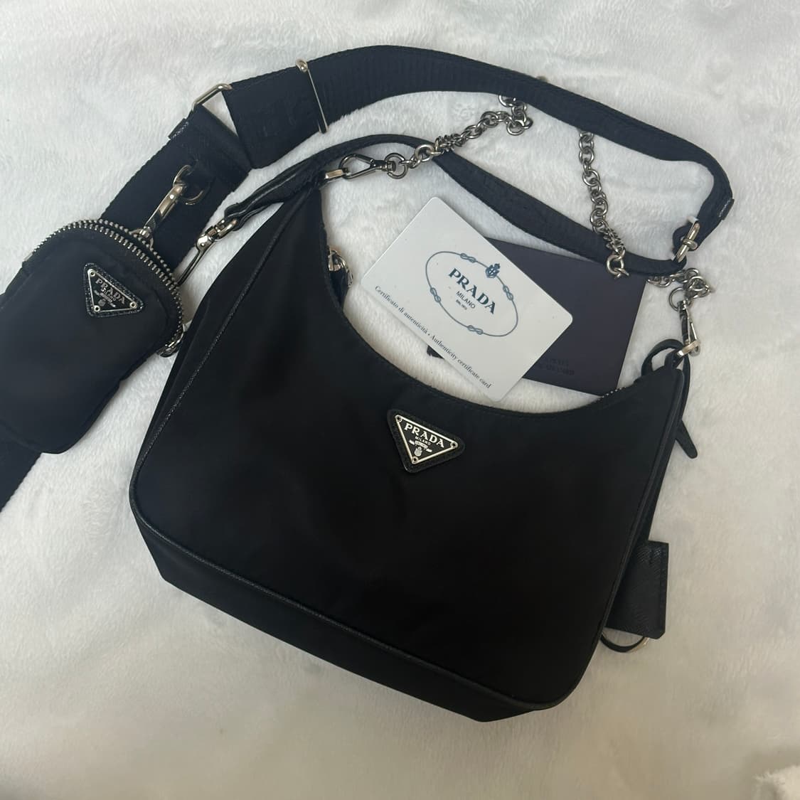 프라다 prada 리에디션 2005 나일론 테수토 호보백 정품 상품이미지1