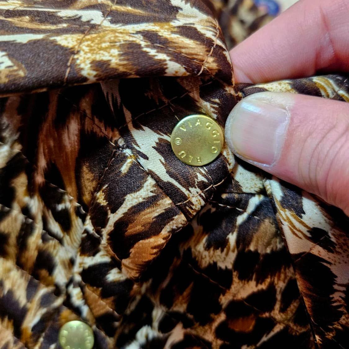 Viaggio Blu in Japan 레오파드 패딩 버튼 셔츠 자켓 상품이미지5