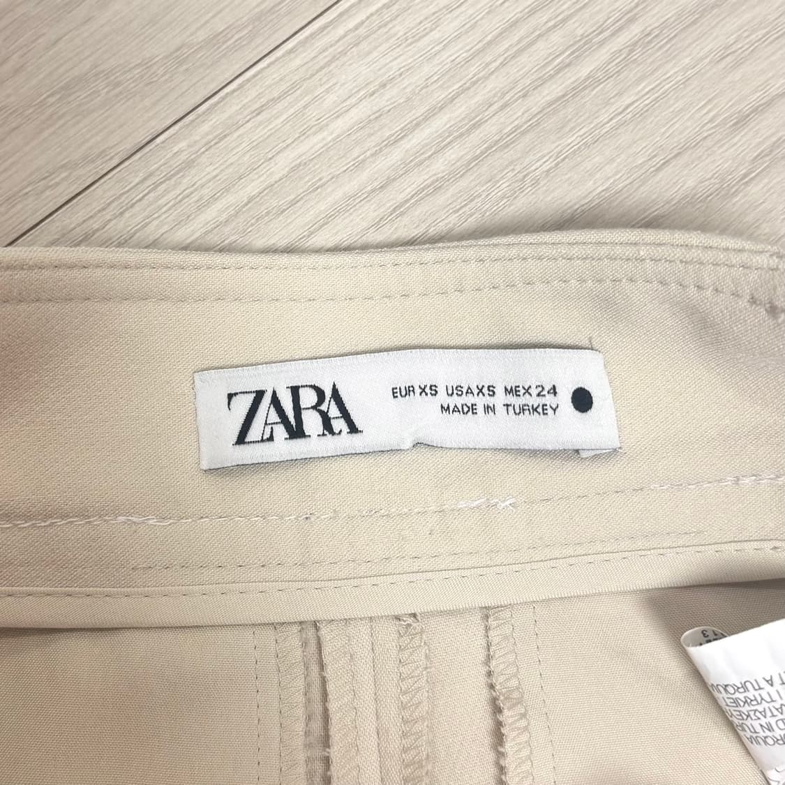 (xs) 자라 와이드 아이보리 팬츠 상품이미지5