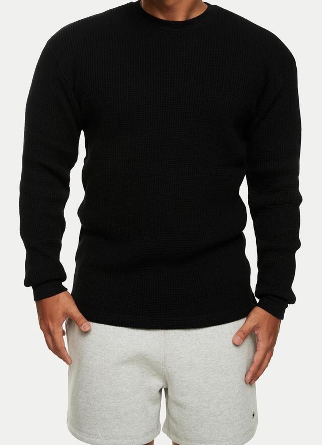 덤브스트럭 DBSR. 헤비 와플 롱슬리브 (블랙) 라지 L 상품이미지5