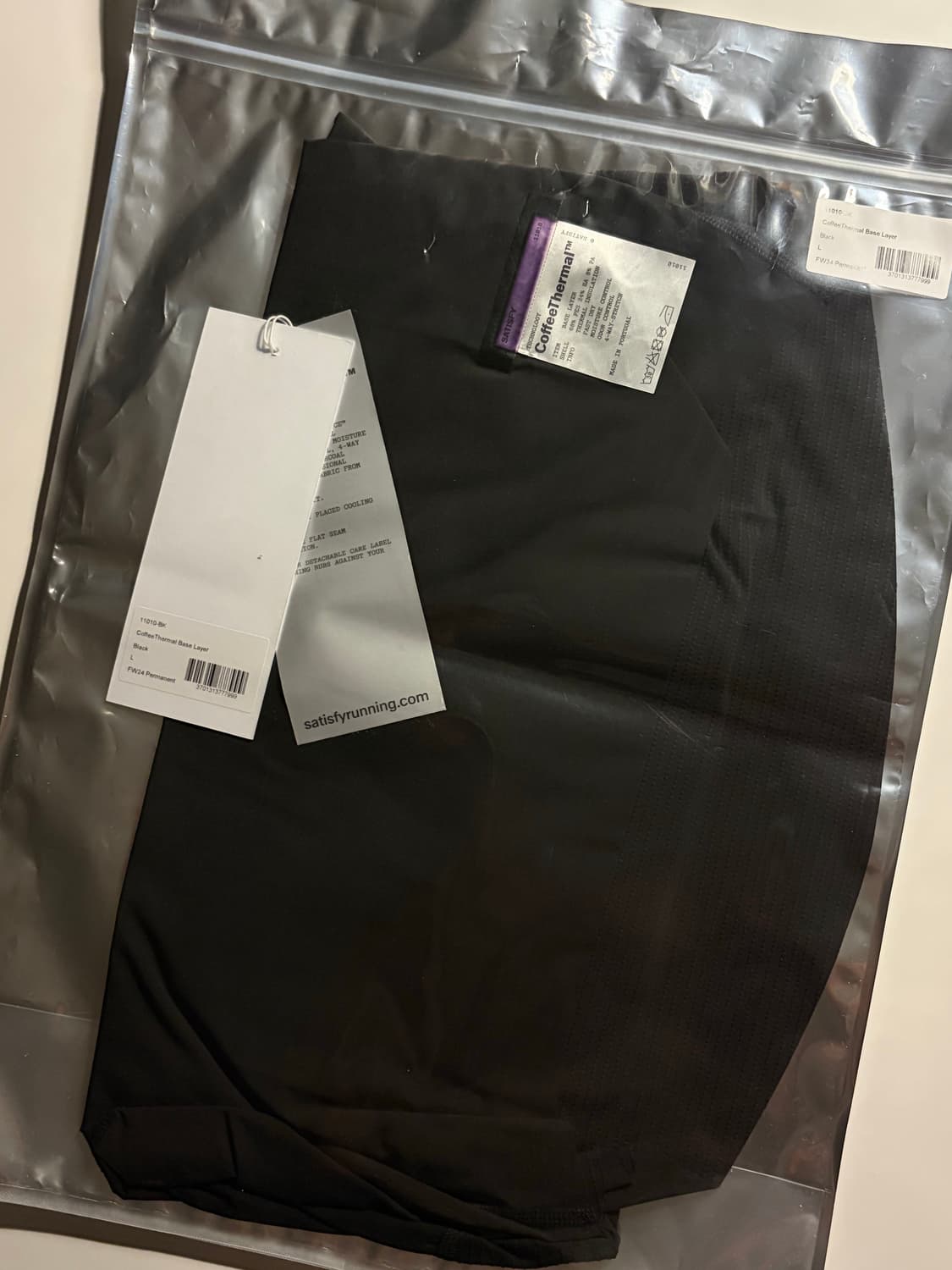 새티스파이 저스티스 커피써멀 베이스레이어 블랙 L 상품이미지1