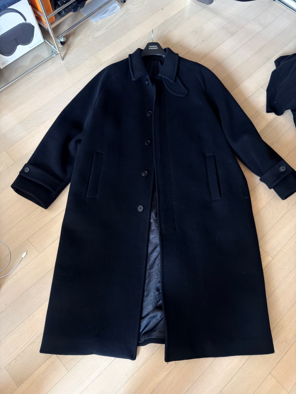 [이도현 PICK]캐시미어 블렌드 오버사이즈 발마칸 코트 [블랙] 상품이미지7