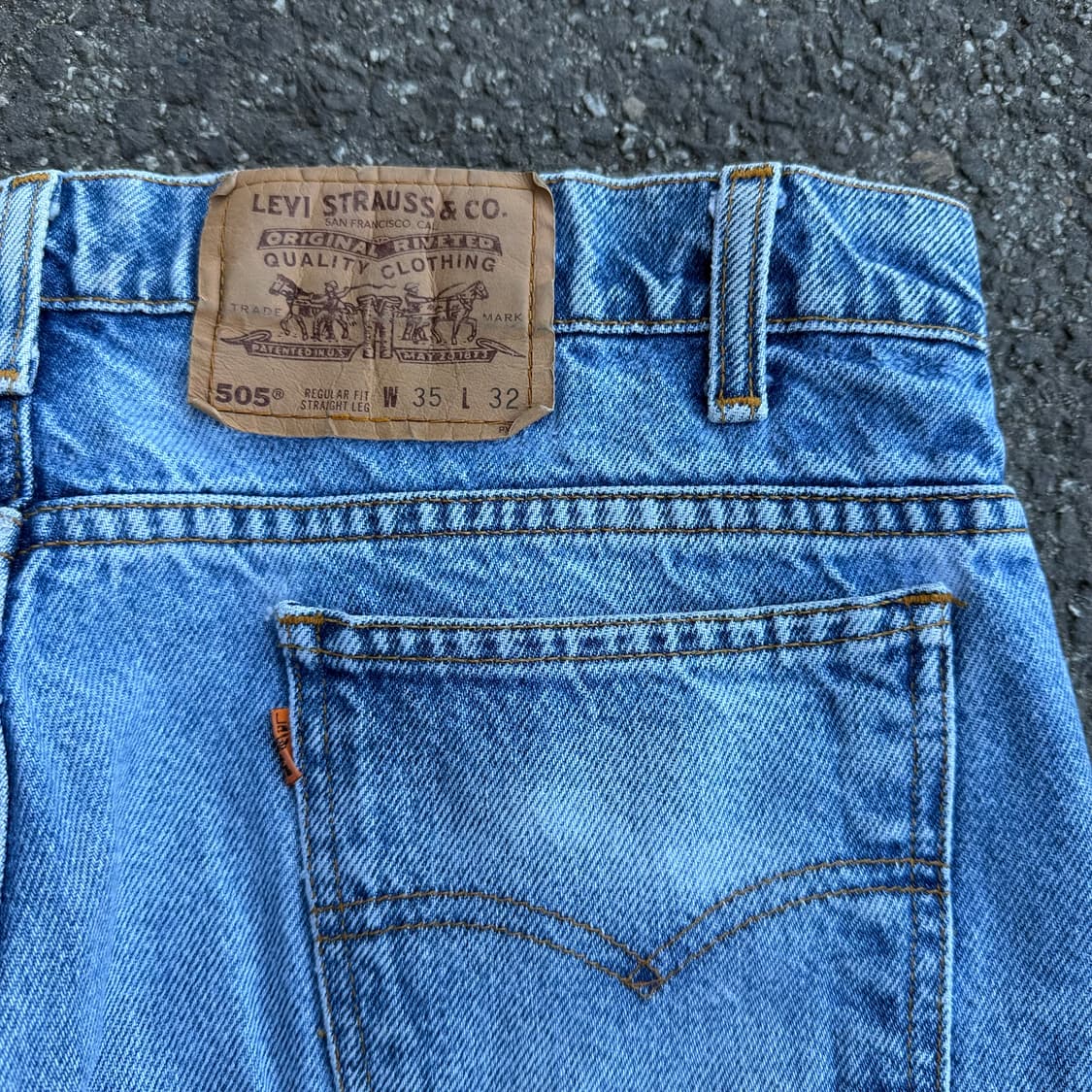90s USA 빈티지 리바이스 505 W35 L32 오렌지탭 상품이미지7