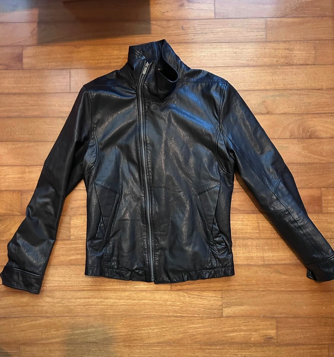 코데즈컴바인 비대칭 카우레더자켓 상품이미지3