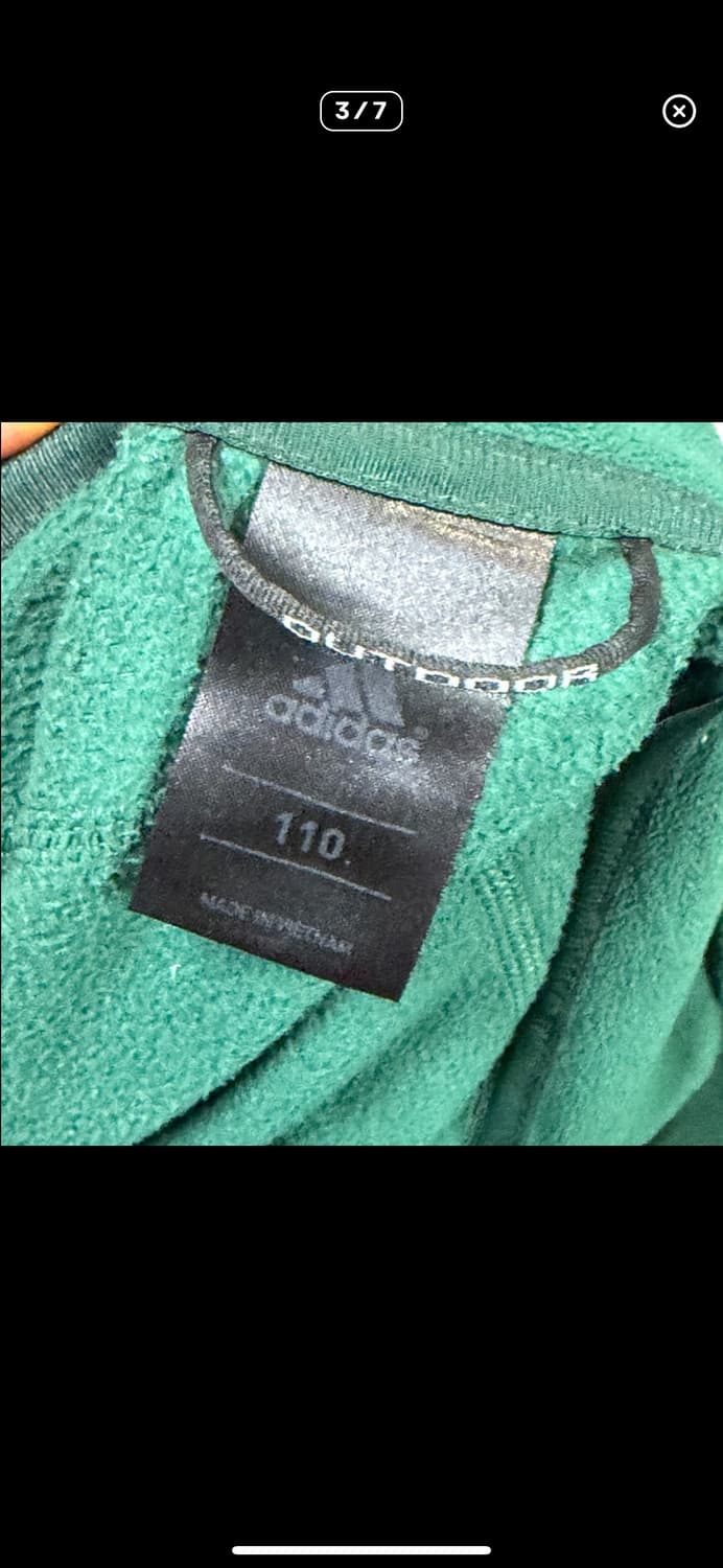  (바배) 아디다스 라이트그린 플리스 집업 상품이미지3