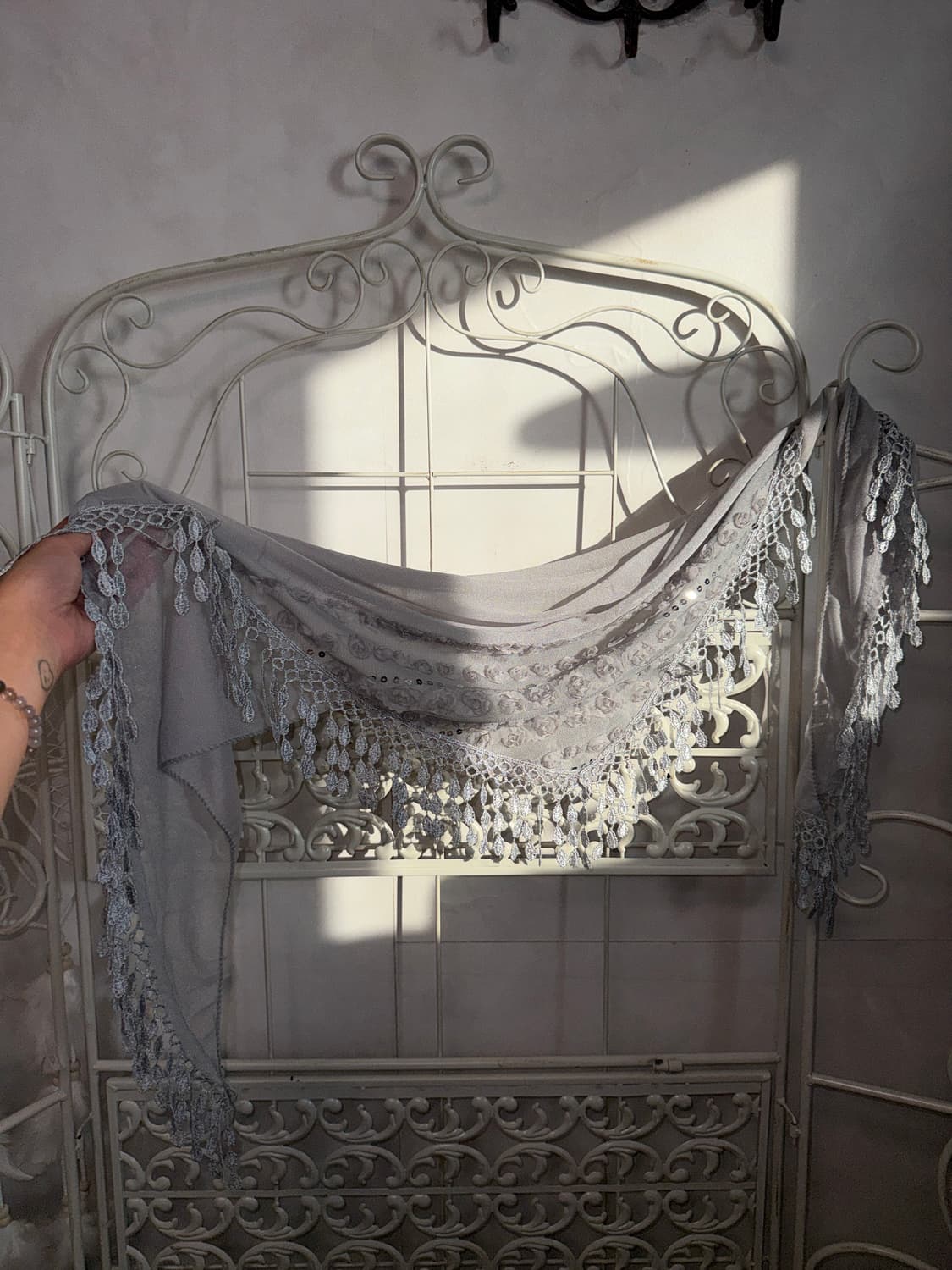 Mute gray rose lace scarf 상품이미지2