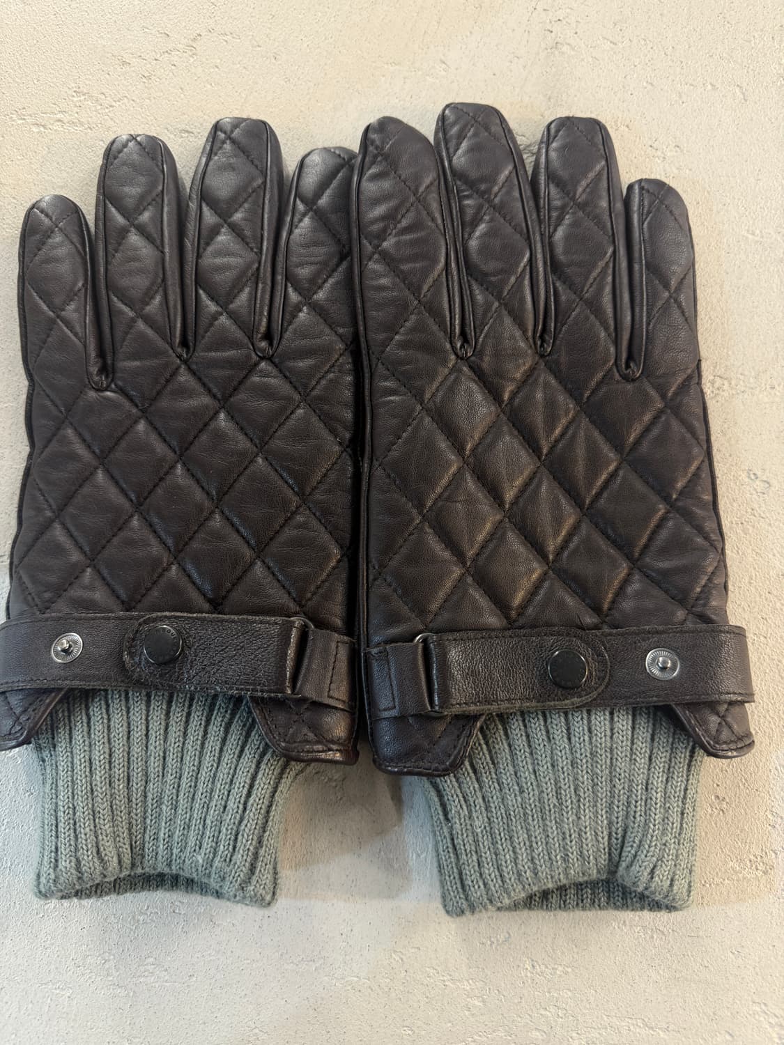 Barbour 퀼팅 레더 글로브 상품이미지3