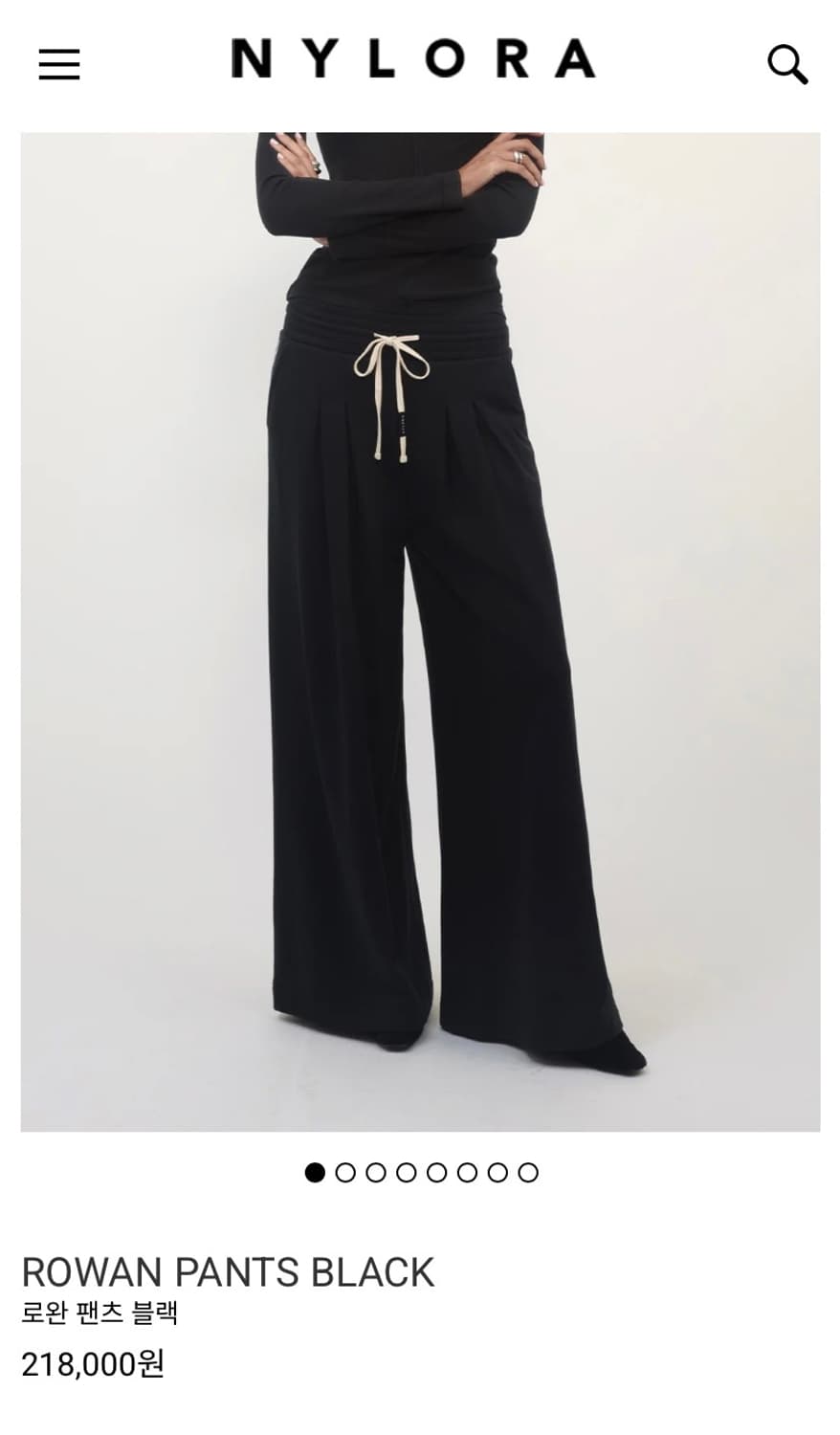 나일로라 로완팬츠 블랙 S 상품이미지1