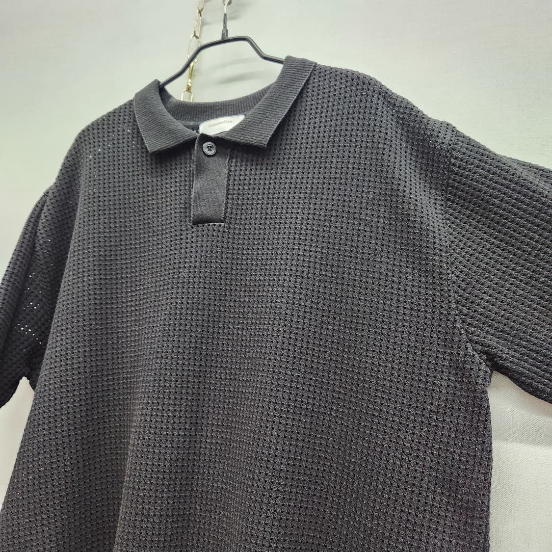 커스텀멜로우 와플패턴 반팔카라 38(XL) 남여공용 상품이미지3