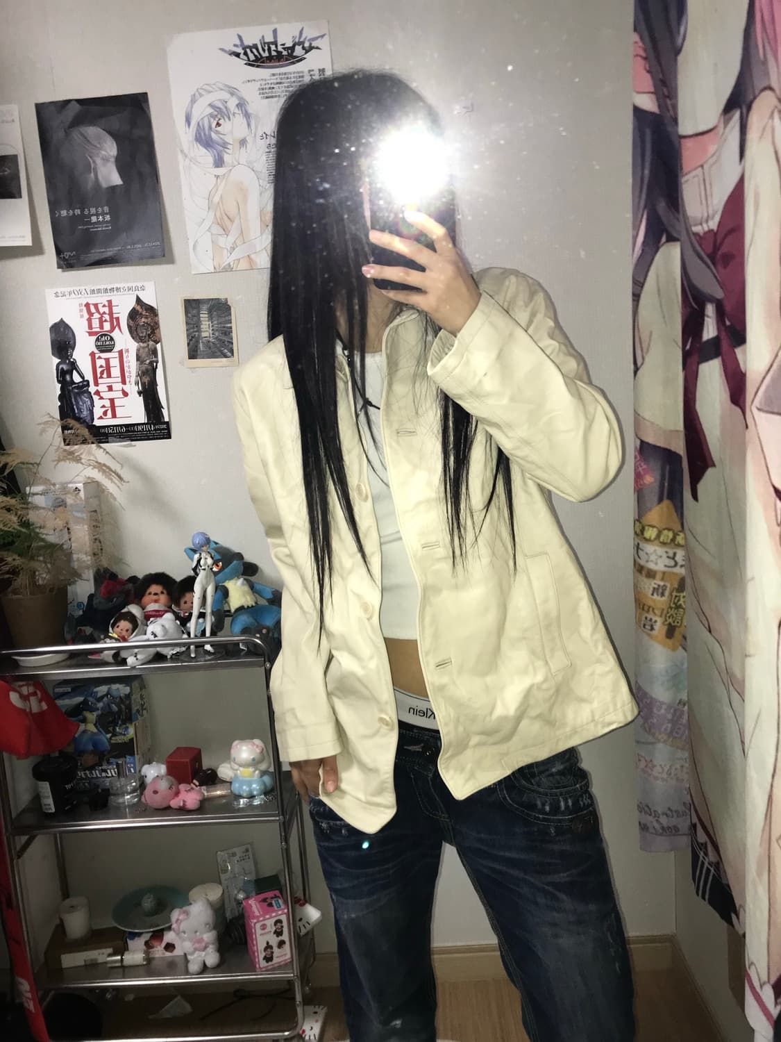 Mon gre 아이보리 램스킨 레더자켓 상품이미지4