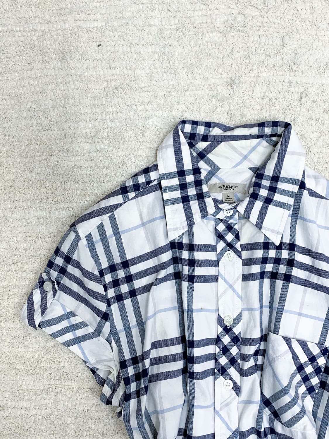 Burberry Blue Check Short-Sleeve Shirt 상품이미지2