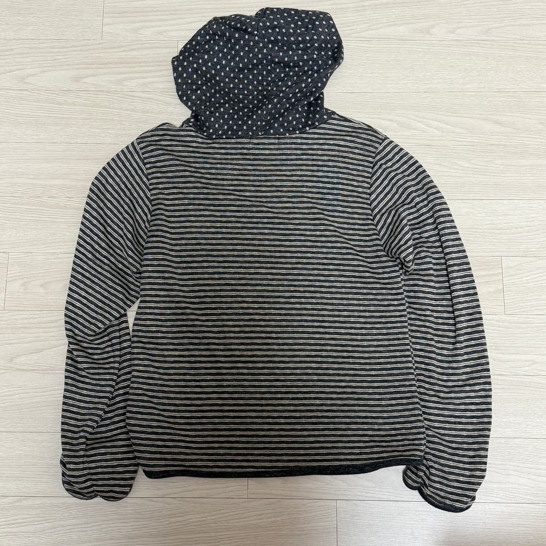 페스토 도트 스트라이프 후디 다크문 pesto stripe dot 상품이미지7