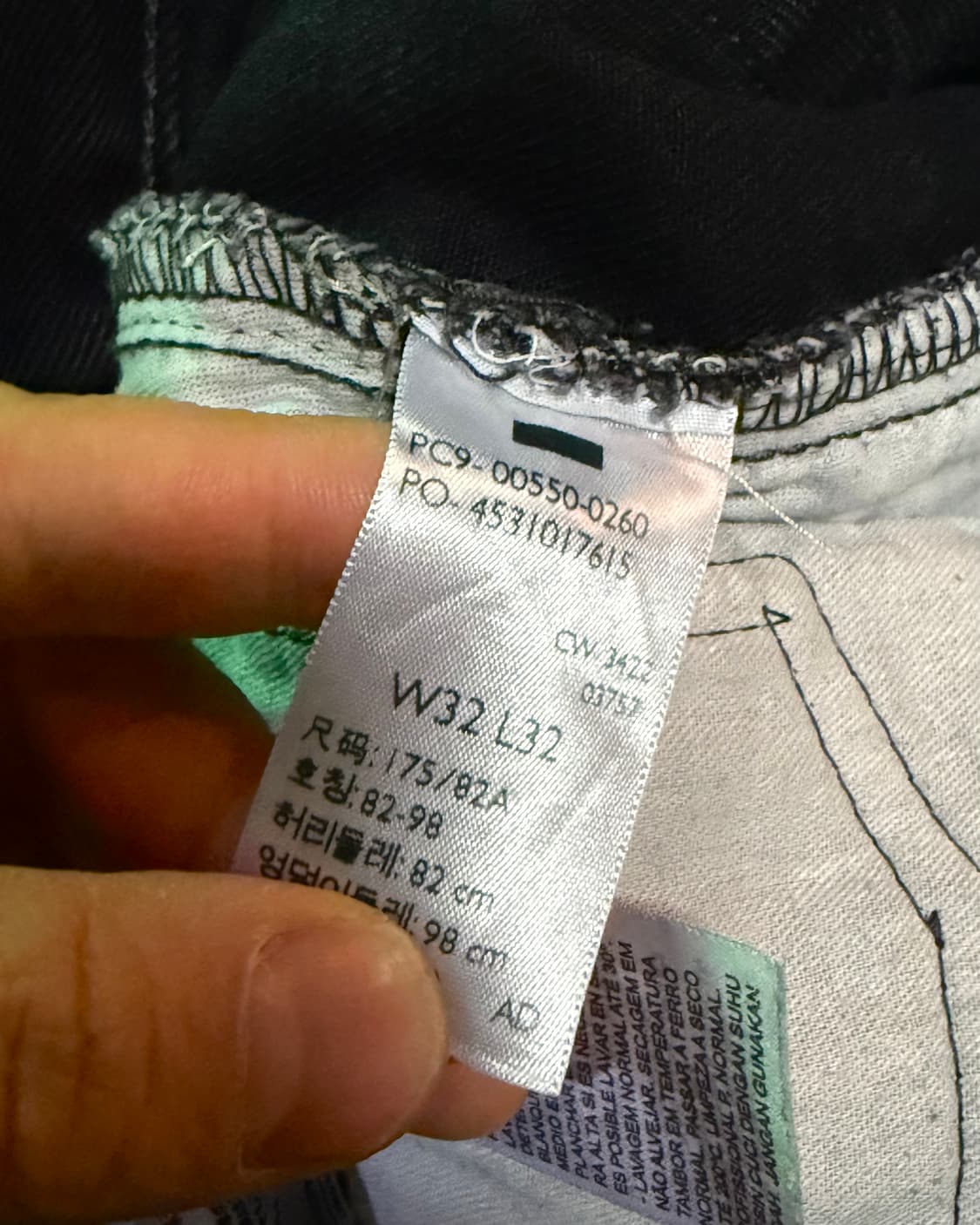 리바이스 550 릴렉스 핏 블랙 데님 팬츠 32 상품이미지4