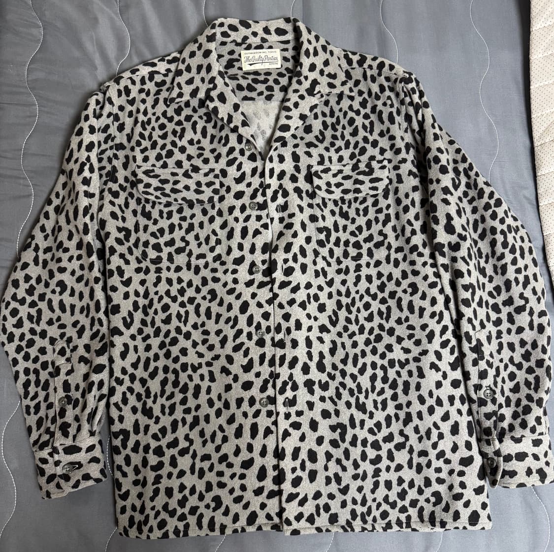 [L] 와코마리아 레오파드 울 셔츠 상품이미지1