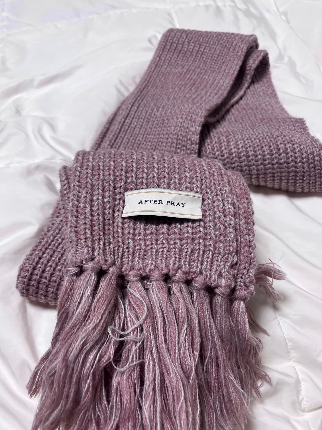 애프터프레이 인타르시아 머플러 샴페인 핑크 상품이미지1