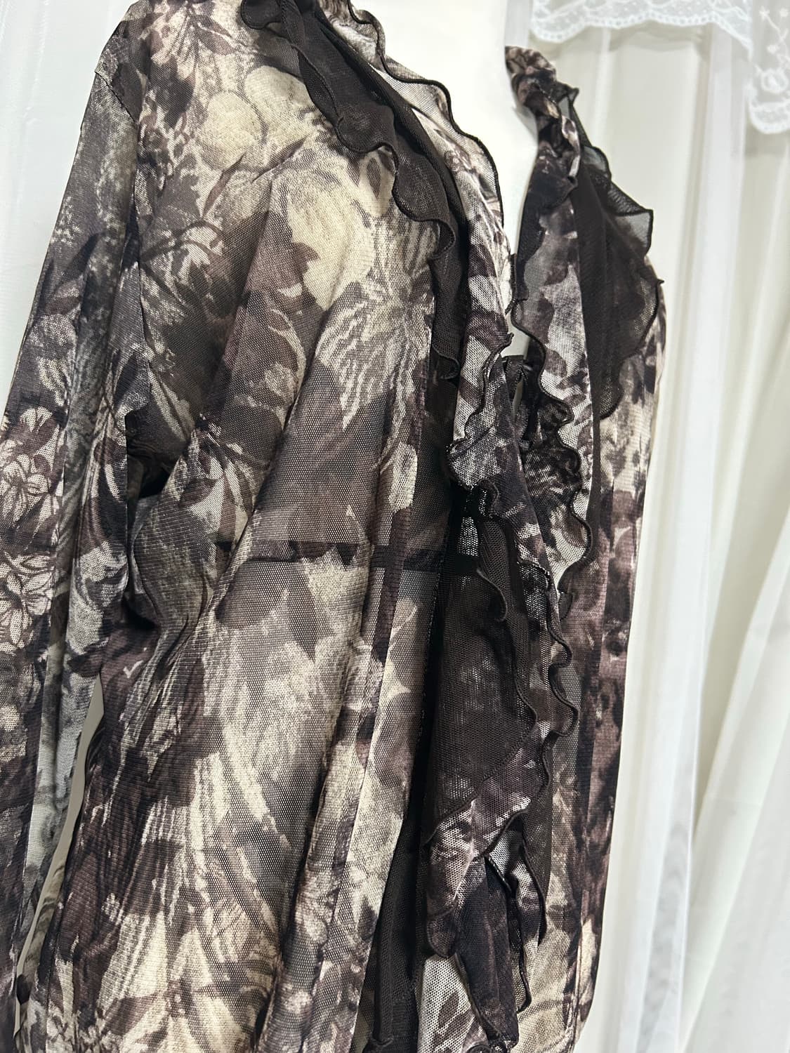 오즈온깔 오리엔탈 시스루 블라우스  상품이미지2