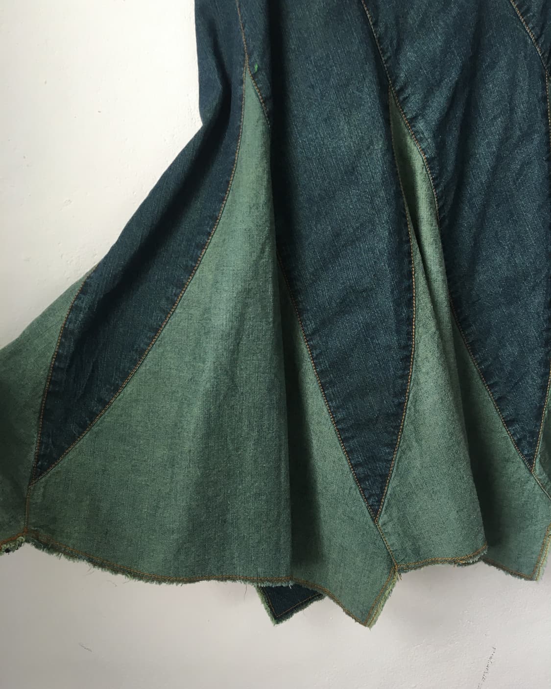 Patch work point denim skirt 상품이미지3