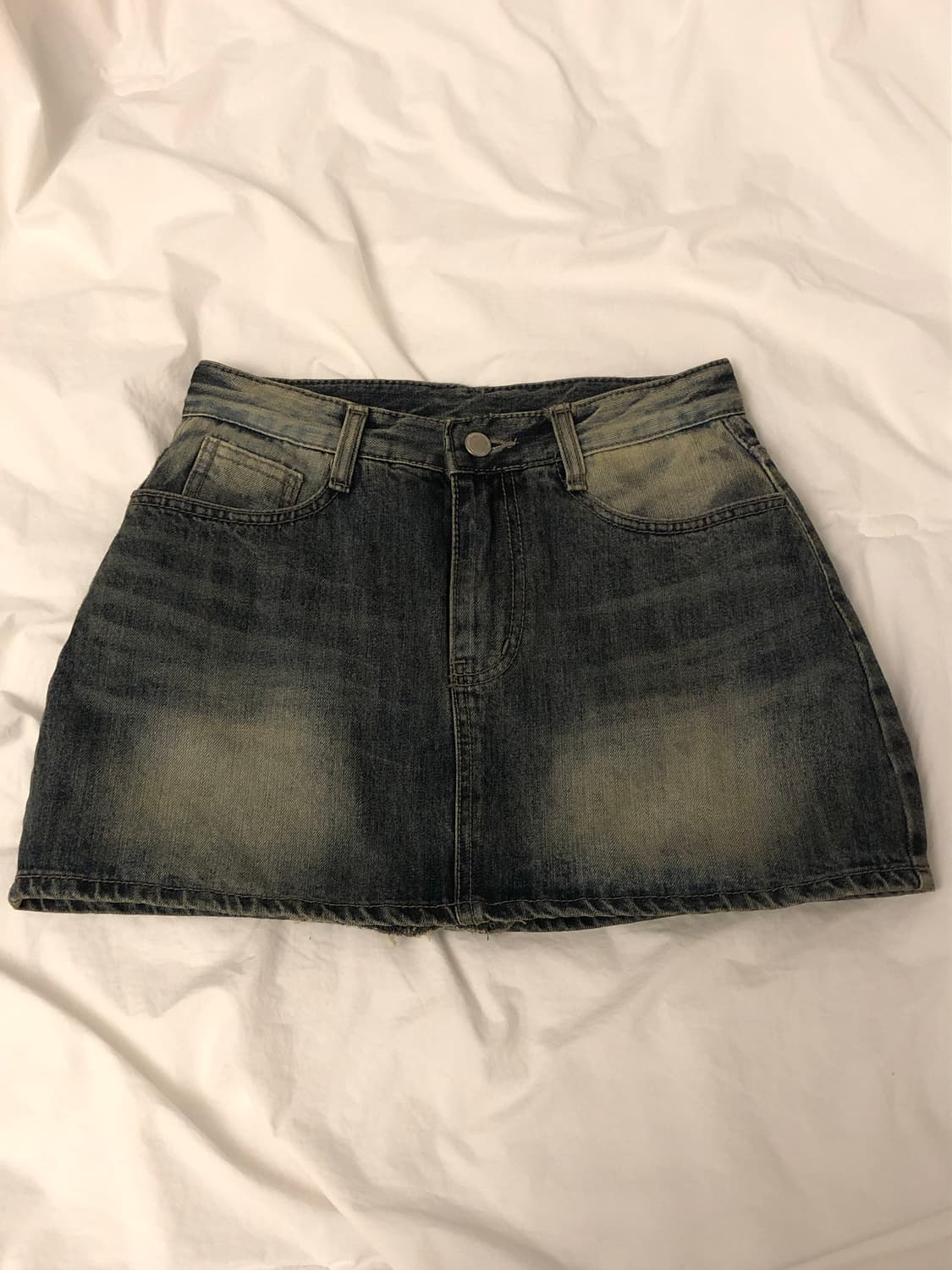 [새상품] 카인다미 골반볼륨업 빈티지워싱 하이웨스트 치마바지 M사이즈 상품이미지1