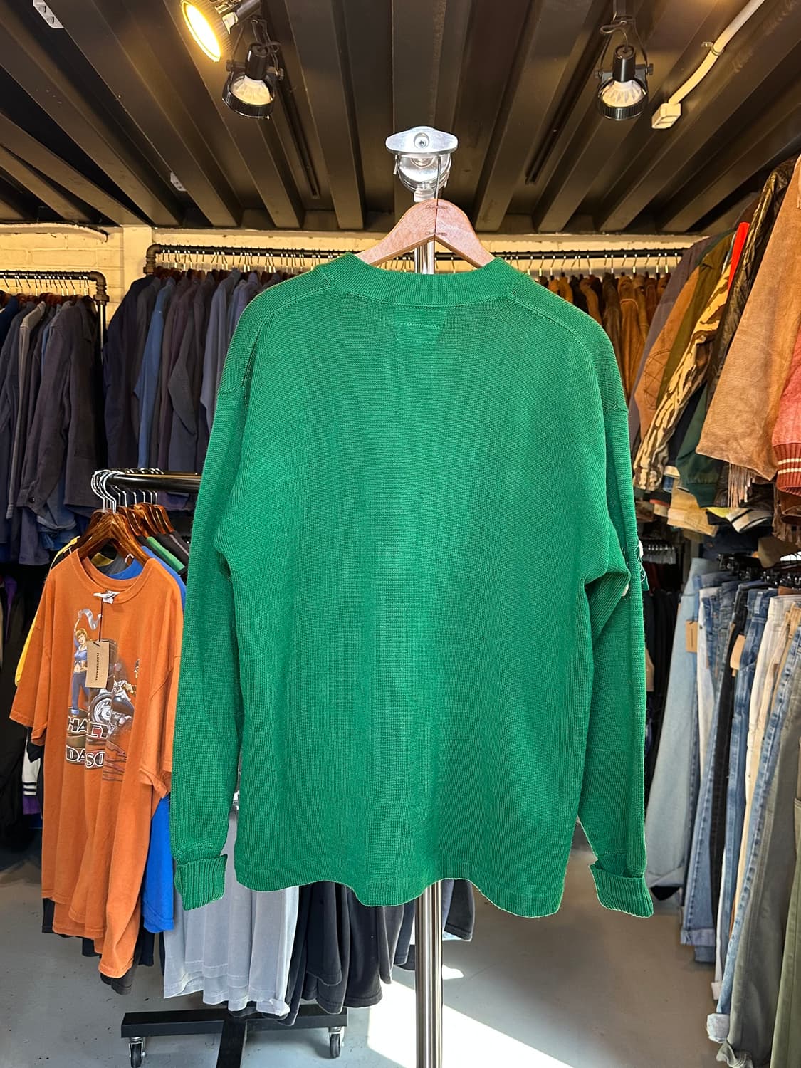 50-60s Virgin Wool 레터맨 가디건 스웨터 상품이미지2