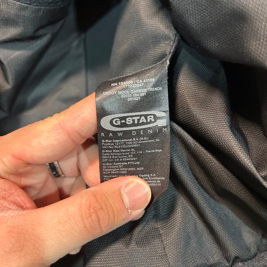 [M] 00s 지스타 로우 견장 울 코트 상품이미지8