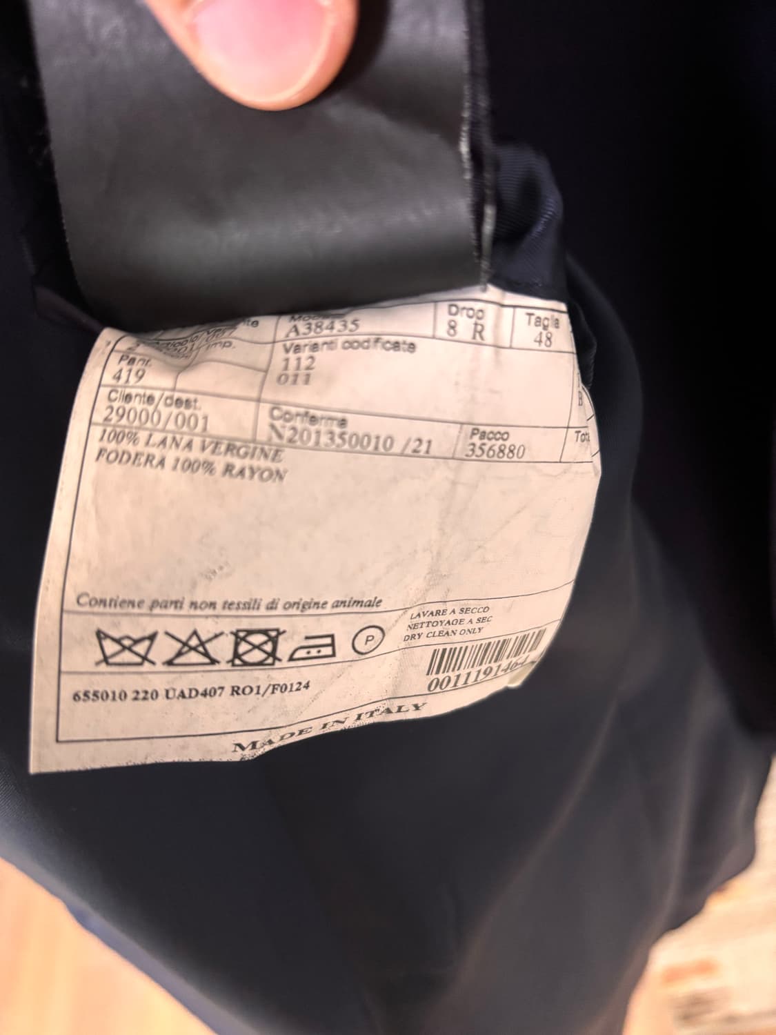 프라다 UAD407 네이비 수트 상품이미지2