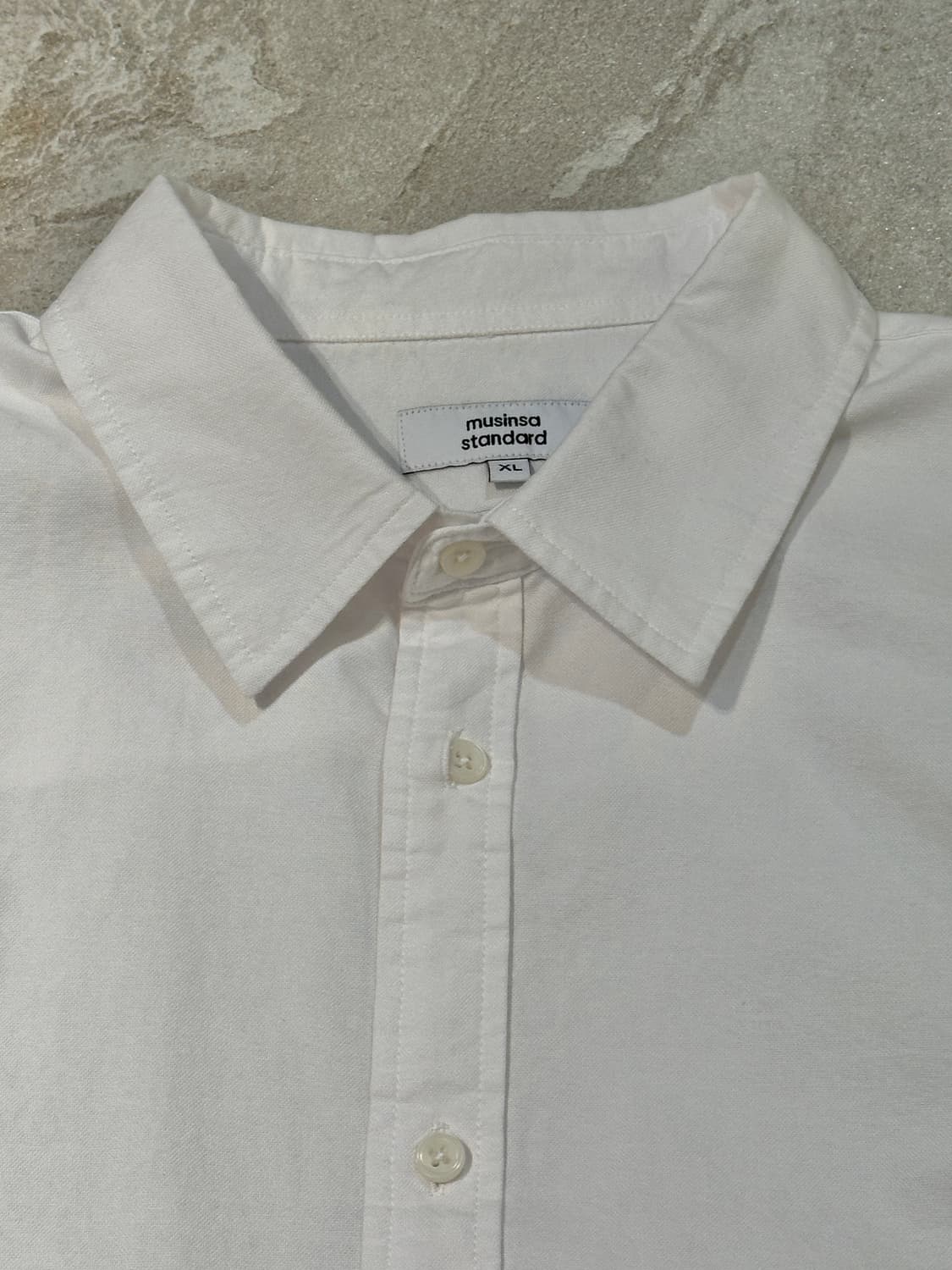 무신사스탠다드 릴렉스 핏 옥스포드 셔츠 화이트 XL 상품이미지4