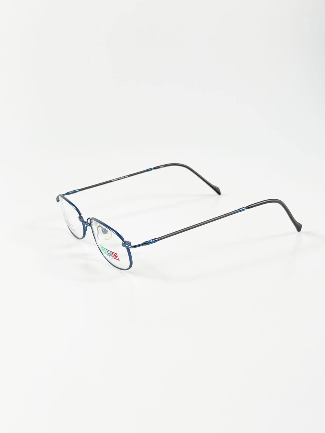 90s CARTELO 블루 메탈 슬림 스퀘어 빈티지 안경 상품이미지3