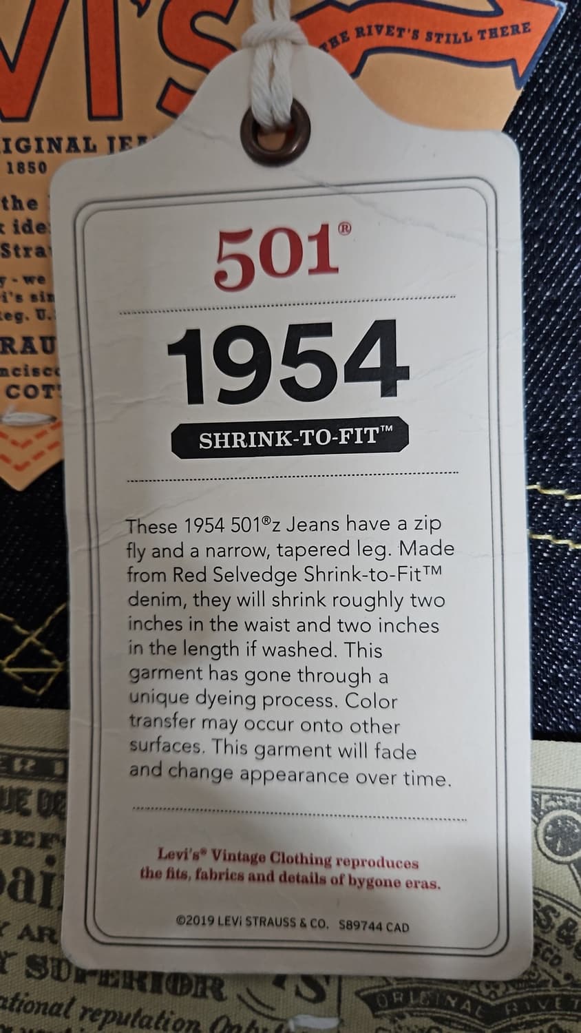 리바이스 LVC 1954 501 리지드 32x32 상품이미지3